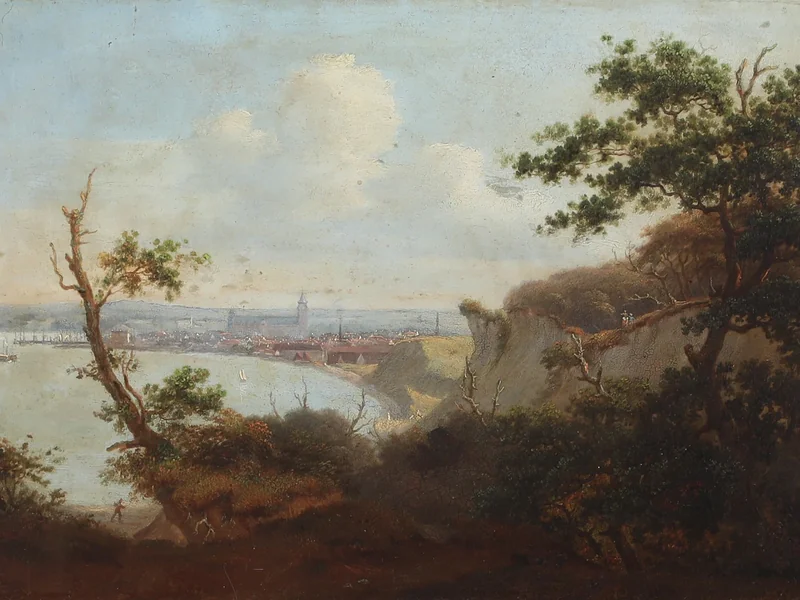 1823-Emil Holm - Cattedrale di Aarhus vista da Risskov